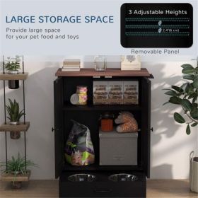 Dog Food Storage Cabinet-Black