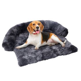 Dog Bed Mat For Couch - Non-Slip (Color: Tiedye Dark Gray, size: 43x41x7inch)